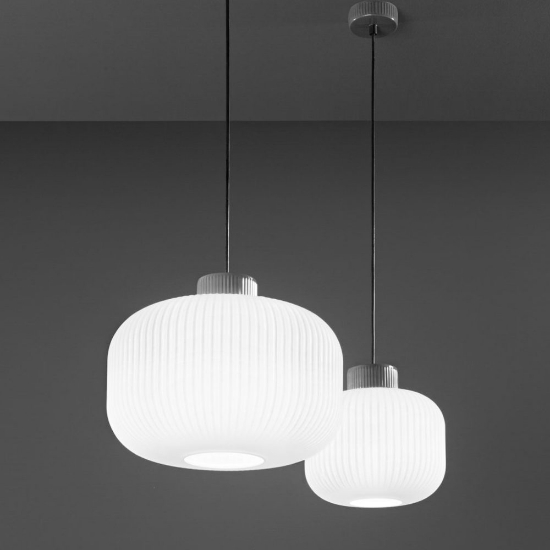 Perenz lucerna lampada moderna a sospensione per cucina vetro bianco