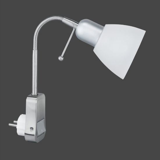 Applique per comodino camera da letto orientabile con presa
