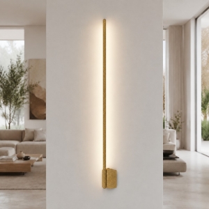Applique moderna bacchetta oro opaco led 20w cct 3000k 4500k 6500k