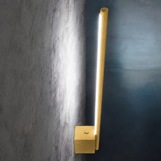 Applique moderna bacchetta oro opaco led 20w cct 3000k 4500k 6500k