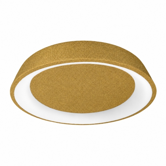 Plafoniera 45 cm moderna rotonda anello oro opaco led 27w cct 3000k 4000k