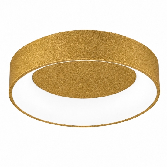 Plafoniera 45 cm moderna rotonda anello oro opaco led 27w cct 3000k 4000k