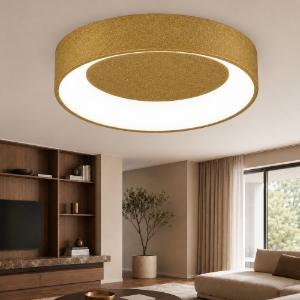 Plafoniera da soffitto 80 cm moderna oro opaco anello led 96w cct 3000k 4000k