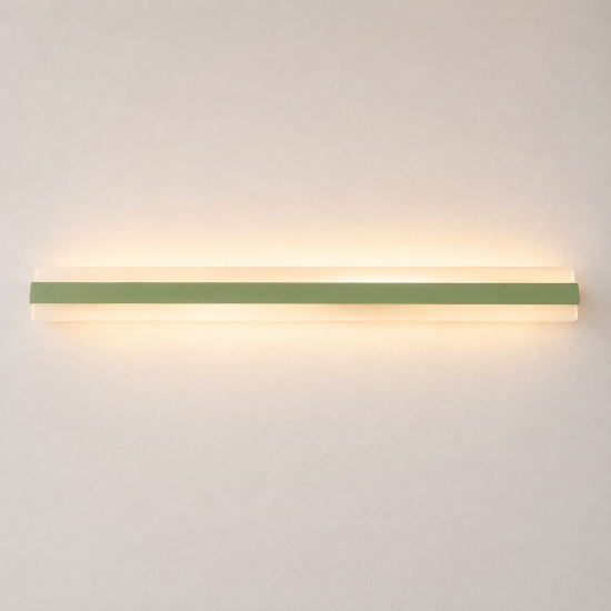 Applique led 69w cct 3000k 4000k moderna da parete verde salvia 106cm