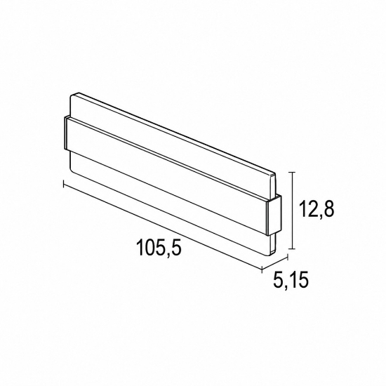 Applique da parete led 69w cct 3000k 4000k moderna bianca 106cm