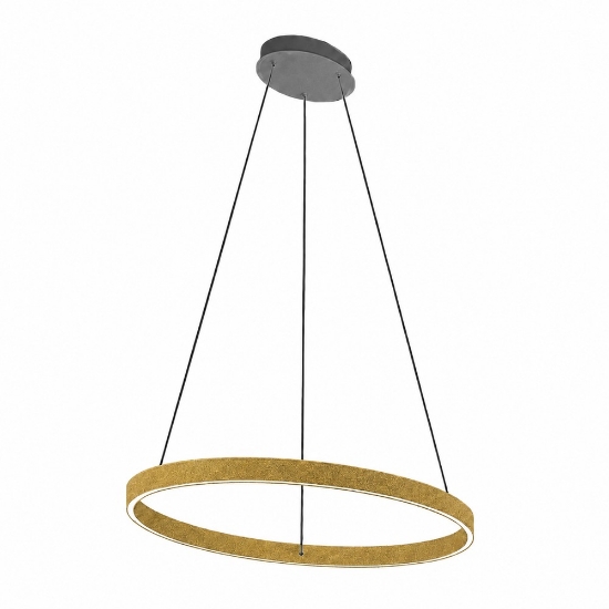 Lampadario moderno oro opaco anello 802 cm led 76w cct 3000k 4000k per soggiorno