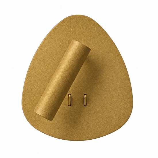 Applique moderna da comodino oro opaco led 6+3w 3000k orientabile per camera da letto