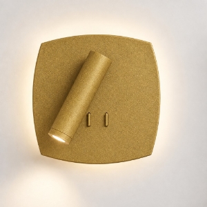 Applique moderna oro opaco orientabile led 6+3w 3000k biemissione da comodino