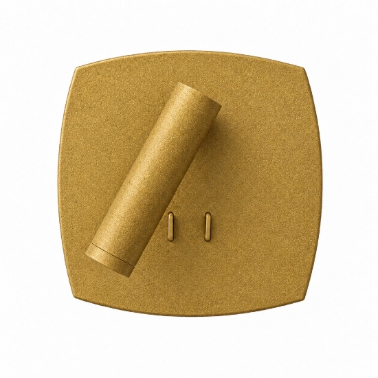 Applique moderna oro opaco orientabile led 6+3w 3000k biemissione da comodino