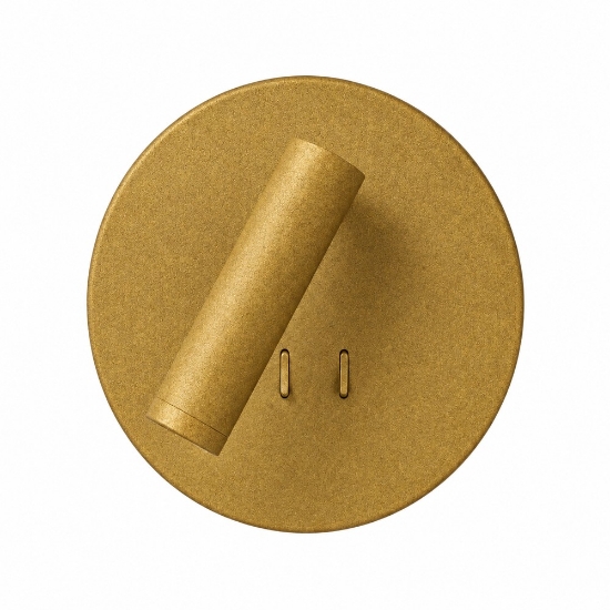 Applique moderna da comodino oro tonda led 6+3w 3000k luce orientabile per camera da letto
