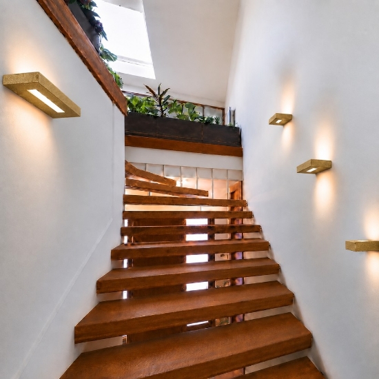 Applique led 20w cct 3000k 4000k moderna oro opaco biemissione per interni
