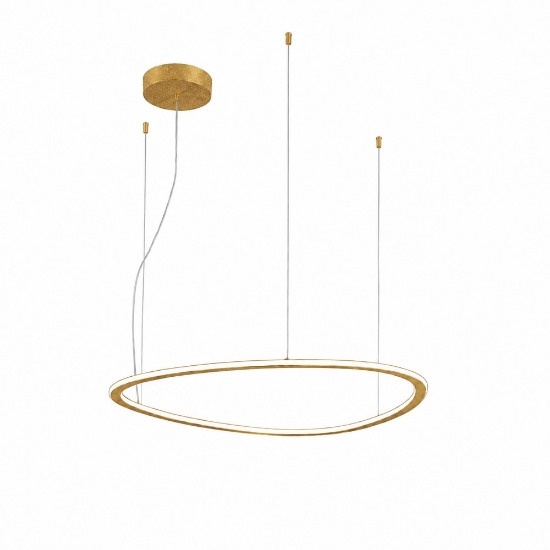 Lampadario moderno oro 65 cm per soggiorno led 48w cct 3000k 6000k dimmerabile con telecomando