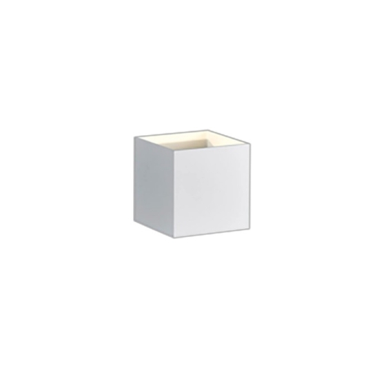 Applique cubo da parete bianco opaco led 4.3w 3000k