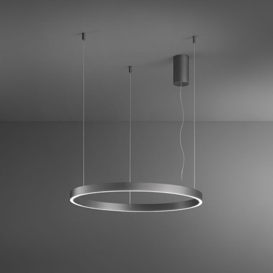 Perenz etere lampadario moderno anello grigio led 72w 3000k dimmerabile