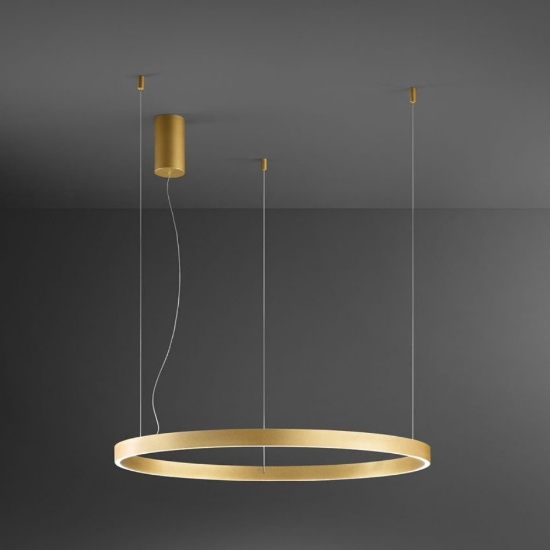 Perenz etere lampadario ad anello oro moderno led 87w 3000k dimmerabile