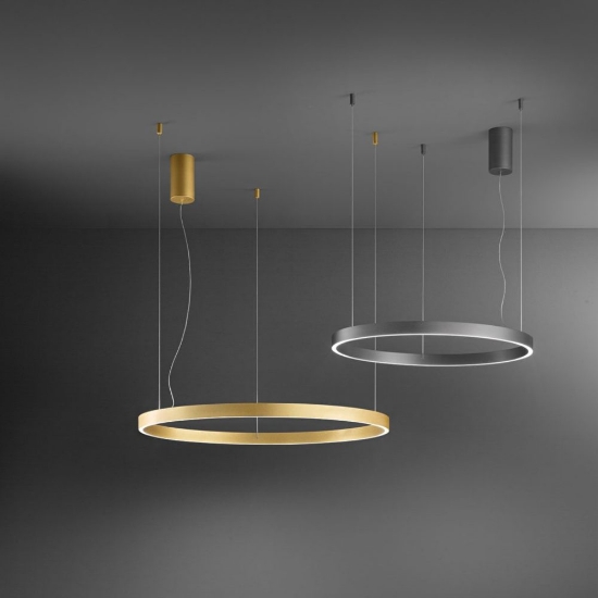 Perenz etere lampadario ad anello oro moderno led 87w 3000k dimmerabile