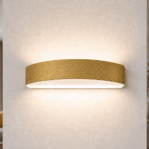 Applique da parete moderna lineare led 16w cct 3000k 4000k oro opaco