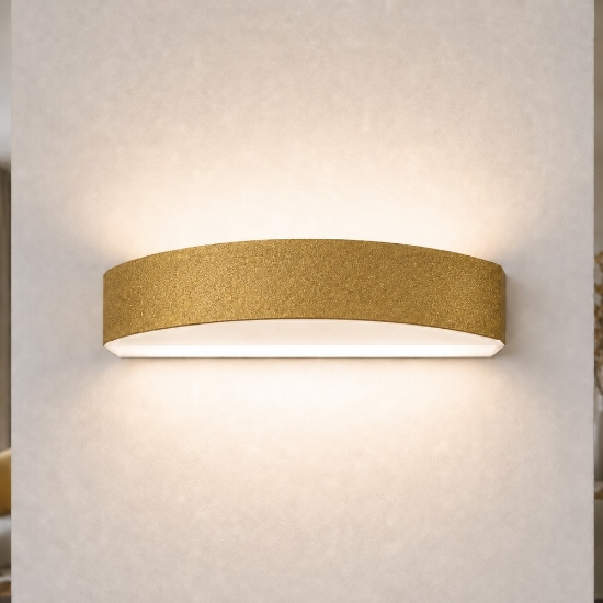 Applique da parete moderna lineare led 16w cct 3000k 4000k oro opaco