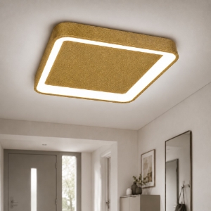 Plafoniera 50cm  moderna quadrata oro opaco per cucina led 50w cct 3000k 4000k