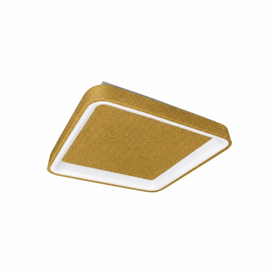 Plafoniera 50cm  moderna quadrata oro opaco per cucina led 50w cct 3000k 4000k