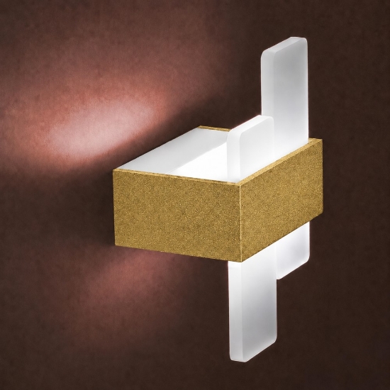 Applique da parete moderna oro opaco led 12w cct 3000k 4000k