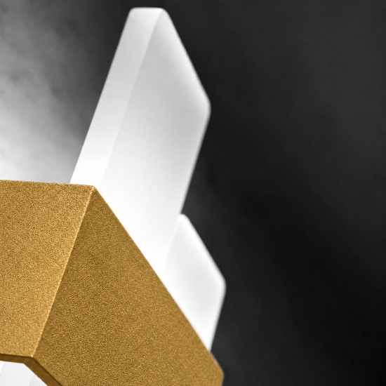 Applique da parete moderna oro opaco led 12w cct 3000k 4000k