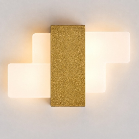 Applique da parete moderna oro opaco led 30w cct 3000k 4000k