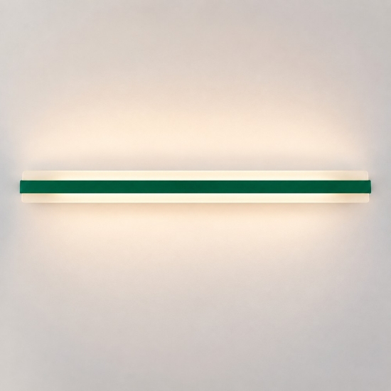 Applique da parete moderna verde bosco led 69w cct 3000k 4000k 106cm