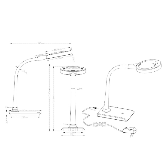 Lampada da scrivania per ufficio led 5w 3500k bianca