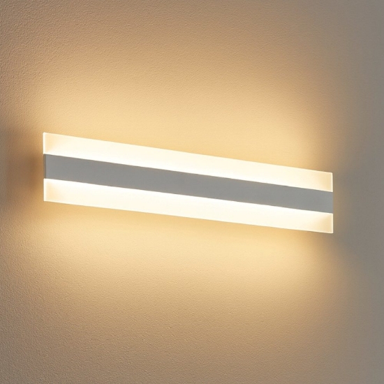 Perenz bend applique da parete moderna rettangolare bianca led 30w 4000k