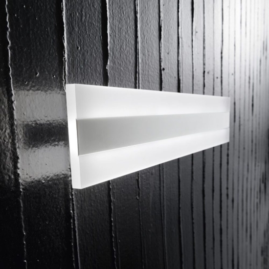 Perenz bend applique da parete moderna rettangolare bianca led 30w 4000k