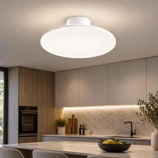 Plafoniera led 15w cct 3000k 6000k dimmerabile per cucina moderna disco bianco dimmerabile