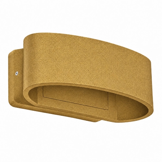 Applique da esterno moderna oro opaco led 12w 3000k ip65