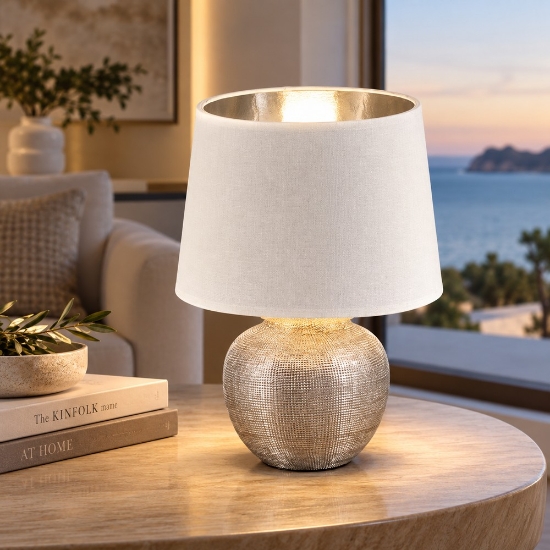 Lampada da tavolo per soggiorno argento