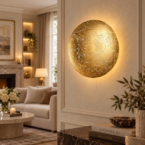 Applique da parete per salotto oro led 8w 3000k 22cm