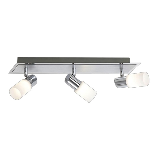 Plafoniera con faretti spot orientabili cromo led 3000k