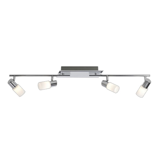 Plafoniera con faretti spot orientabili per cucina cromo led 3000k