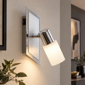 Applique da parete cromo led 4.3w 3000k spot orientabile