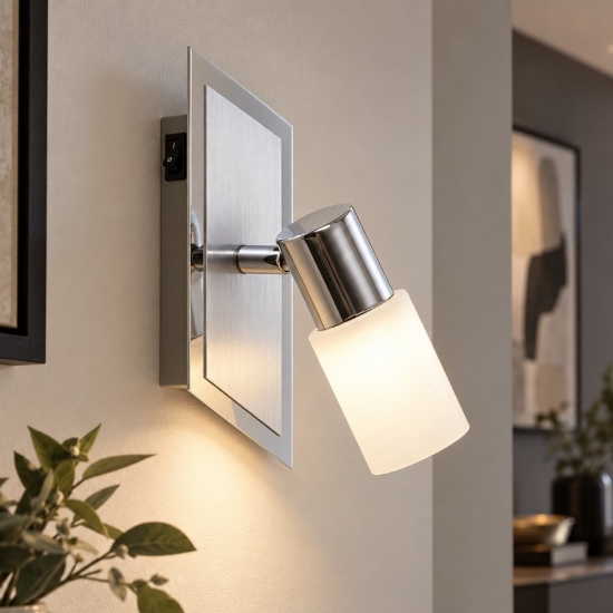 Applique da parete cromo led 4.3w 3000k spot orientabile