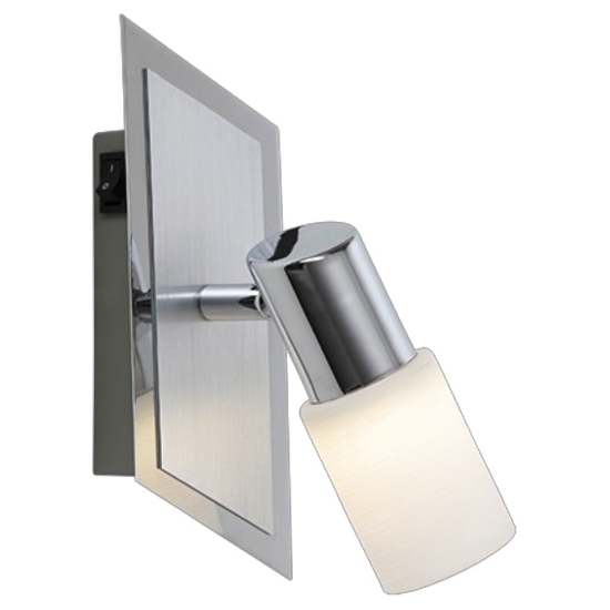 Applique da parete cromo led 4.3w 3000k spot orientabile