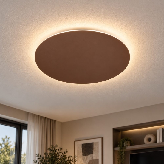 Perenz plafoniera nebula marrone rotonda da cucina led 38w cct 3000k 6000k dimmerabile