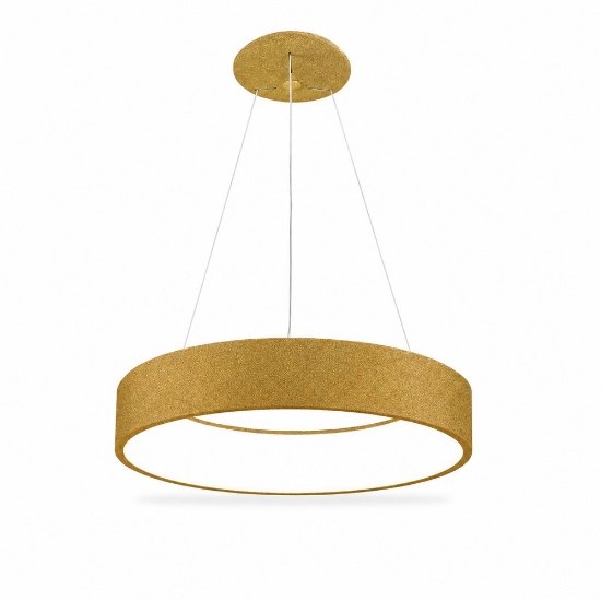 Lampadario anello led 36w cct 3000k 4000k a sospensione 60 cm oro opaco per soggiorno moderno