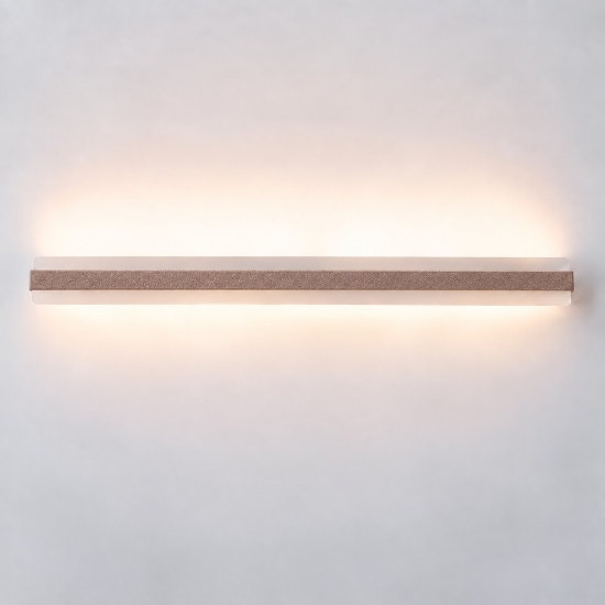 Applique led 69w cct 3000k 4000k 106cm moderna da parete oro rosato