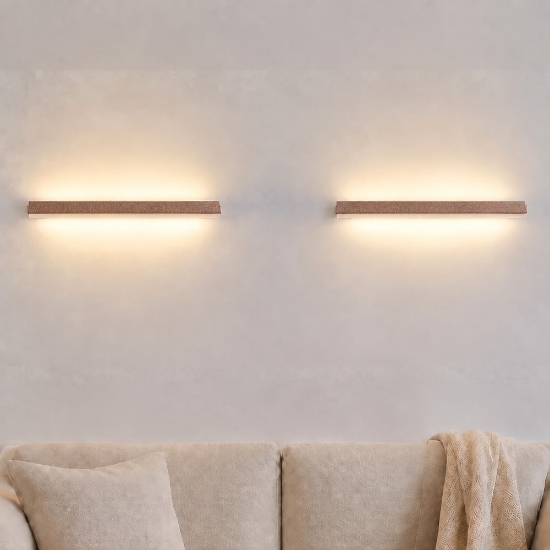 Applique led 69w cct 3000k 4000k 106cm moderna da parete oro rosato