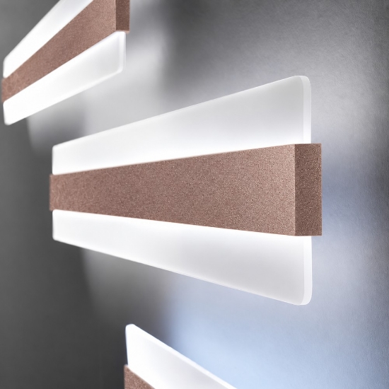Applique led 69w cct 3000k 4000k 106cm moderna da parete oro rosato