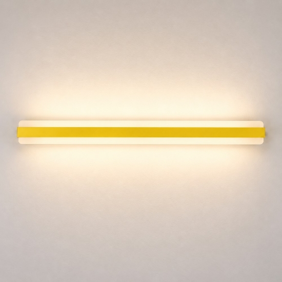 Applique da parete moderna grande giallo girasole led 69w cct 3000k 4000k