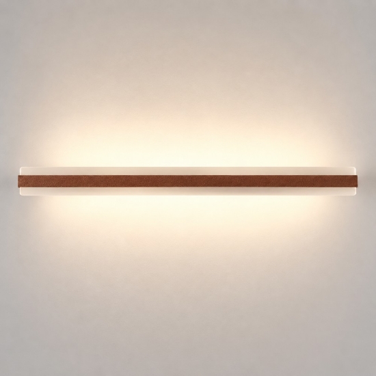 Applique led 69w cct 3000k 4000k moderna da parete rame opaco 106cm