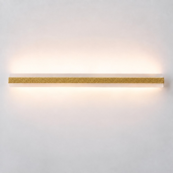 Applique da parete led 69w cct 3000k 4000k moderna oro opaco 106cm