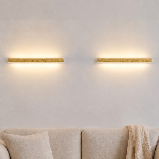 Applique da parete led 69w cct 3000k 4000k moderna oro opaco 106cm