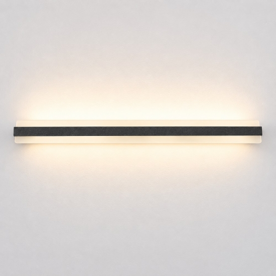 Applique moderna nera da parete led 69w cct 3000k 4000k 106cm